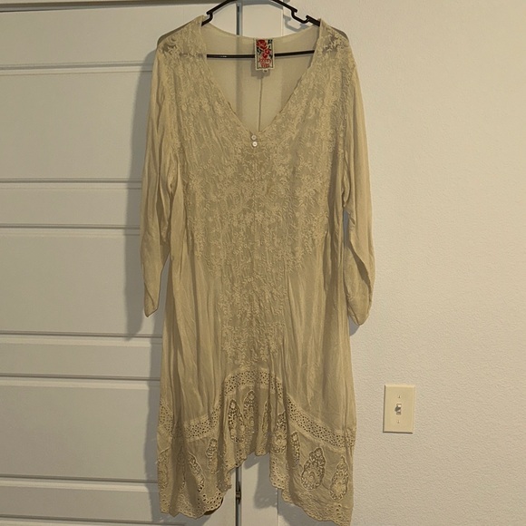 Johnny Was Cream Lace Tunic